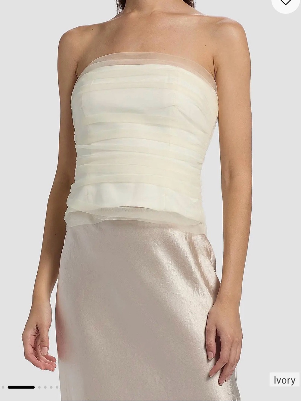 Reformation Beau Gathered Strapless Top